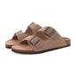 Comwarm Women's Suede Mules Slippers with Cork Insole