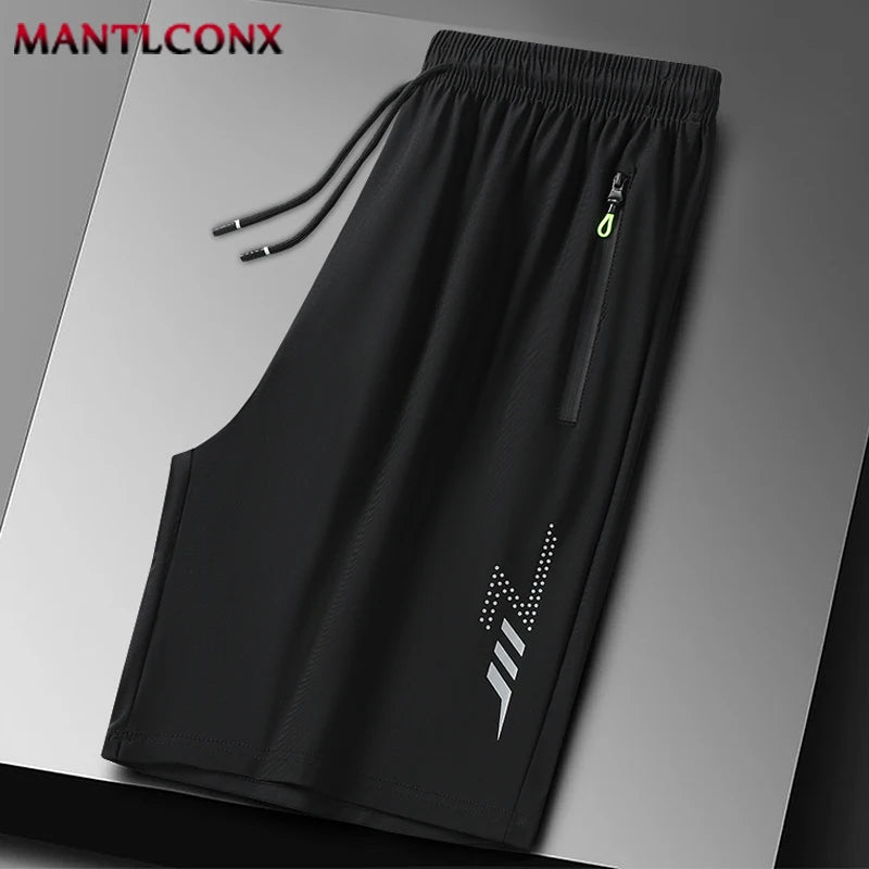 Men's Casual Running Shorts Black Gray Polyester