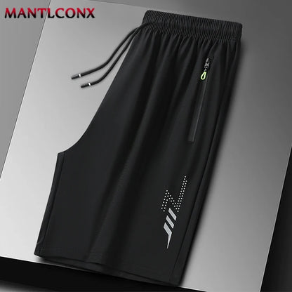 Men's Casual Running Shorts Black Gray Polyester