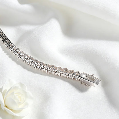 Moissanite Tennis Necklace in 925 Sterling Silver