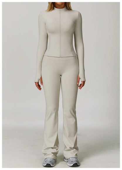 Yoga Suit Sports Set for Women Long Sleeve Athletic Wear