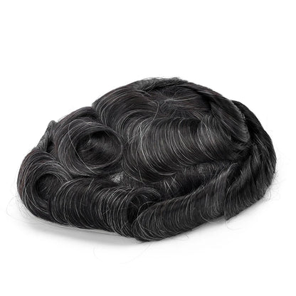 Topunique Swiss Lace Men Toupee Hair Replacement System