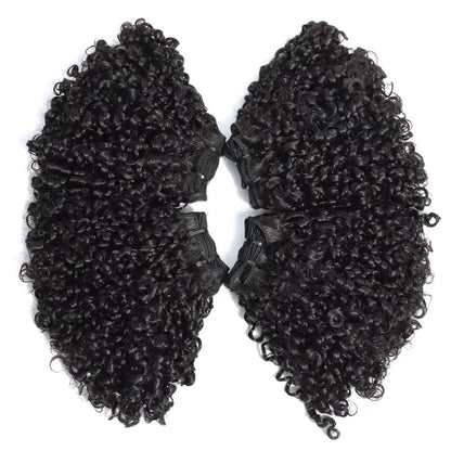 Brazilian Curly Human Hair Bundles Natural Color