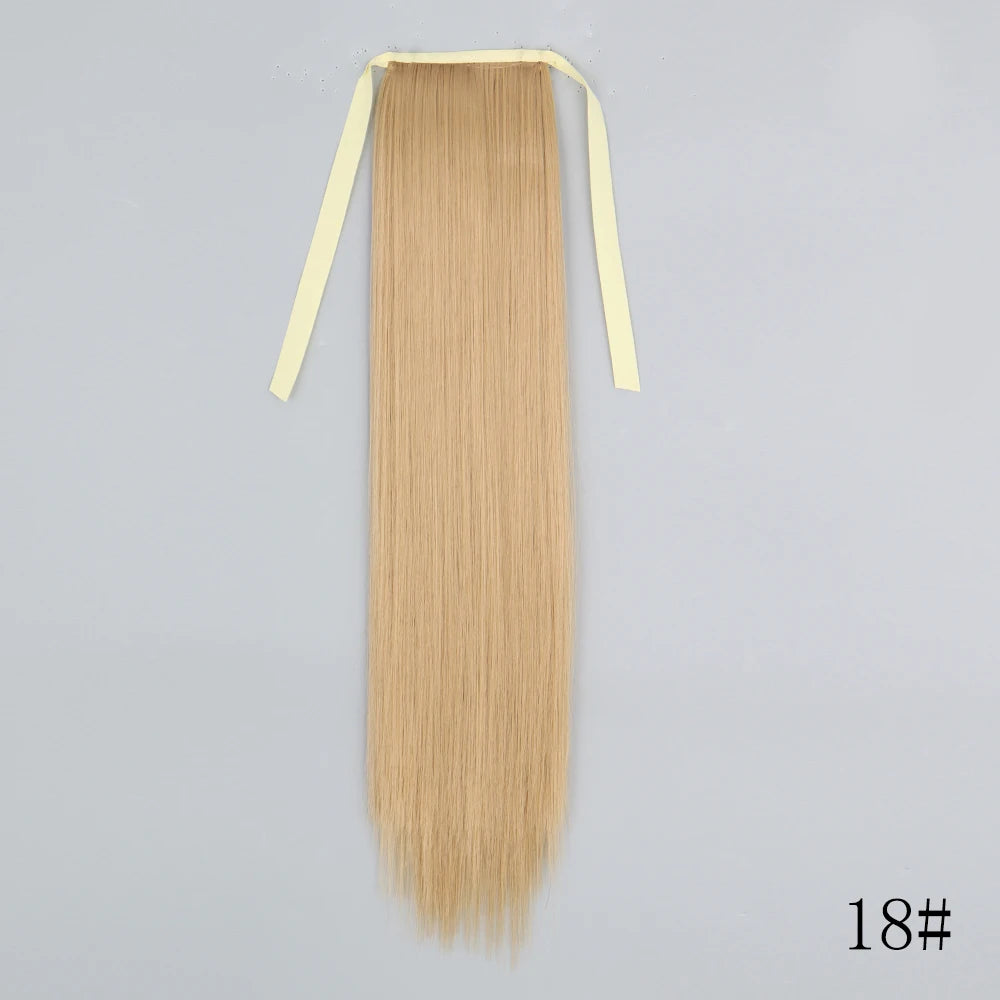 Long Straight Clip-in Ponytail Hair Extension Black