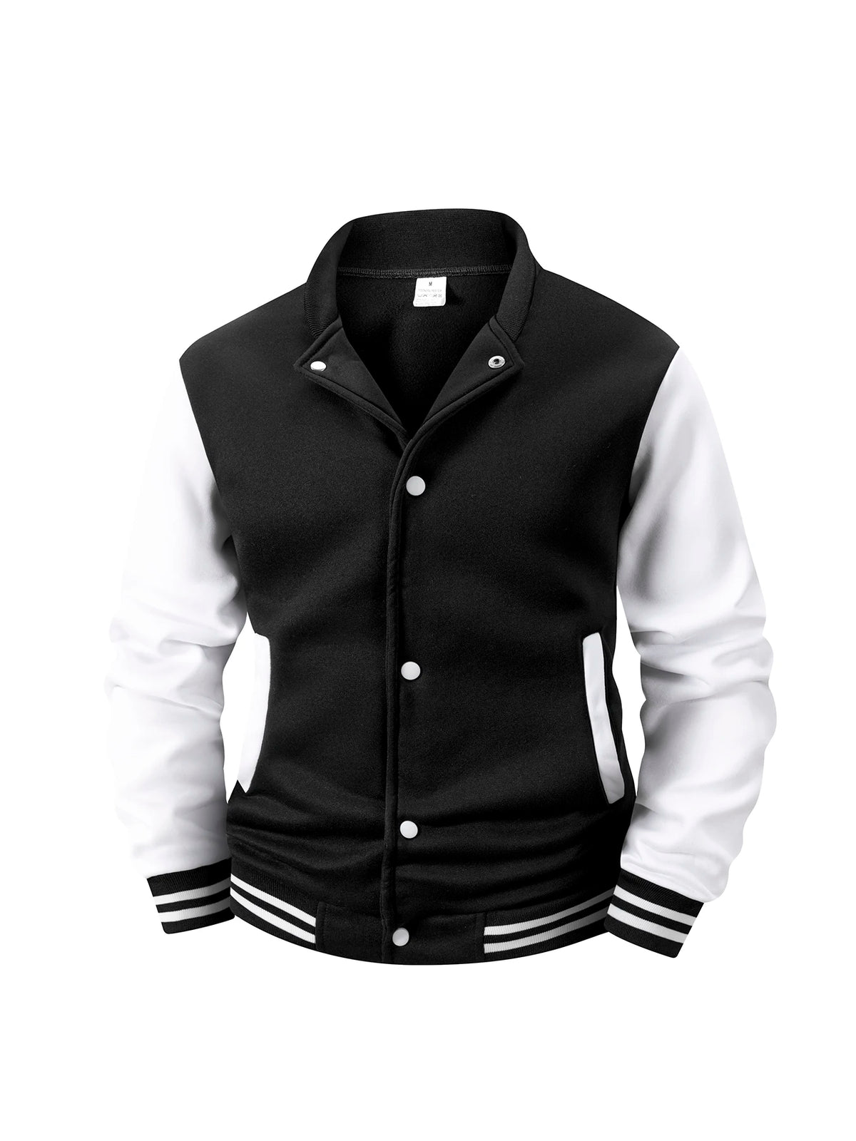 Men's Color Block Fleece-Lined Varsity Jacket