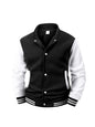 Men's Color Block Fleece-Lined Varsity Jacket