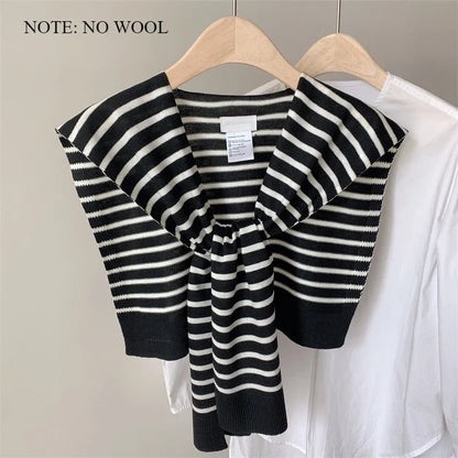 Wool Triangle Scarf for Women - Multi-functional Knitted Scarf