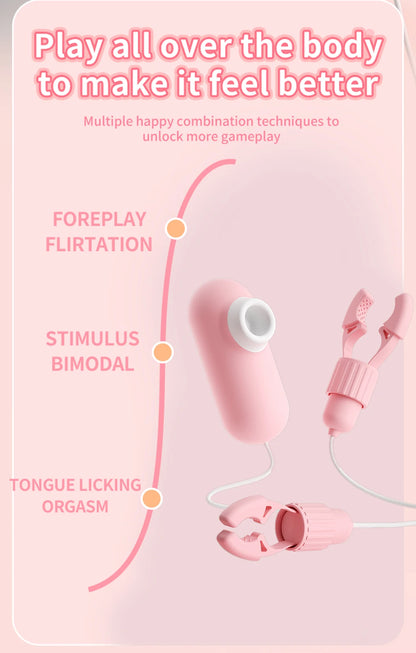Vibrating Suction Nipple Clamps for Women
