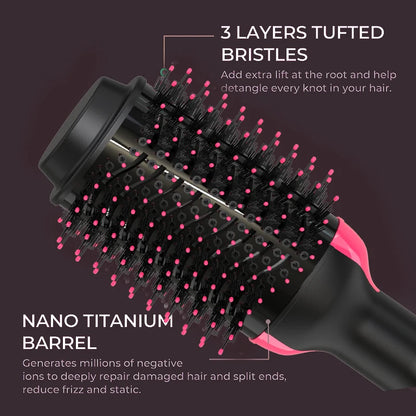LISAPRO 2 In 1 Hair Dryer and Volumizer Hot Air Brush