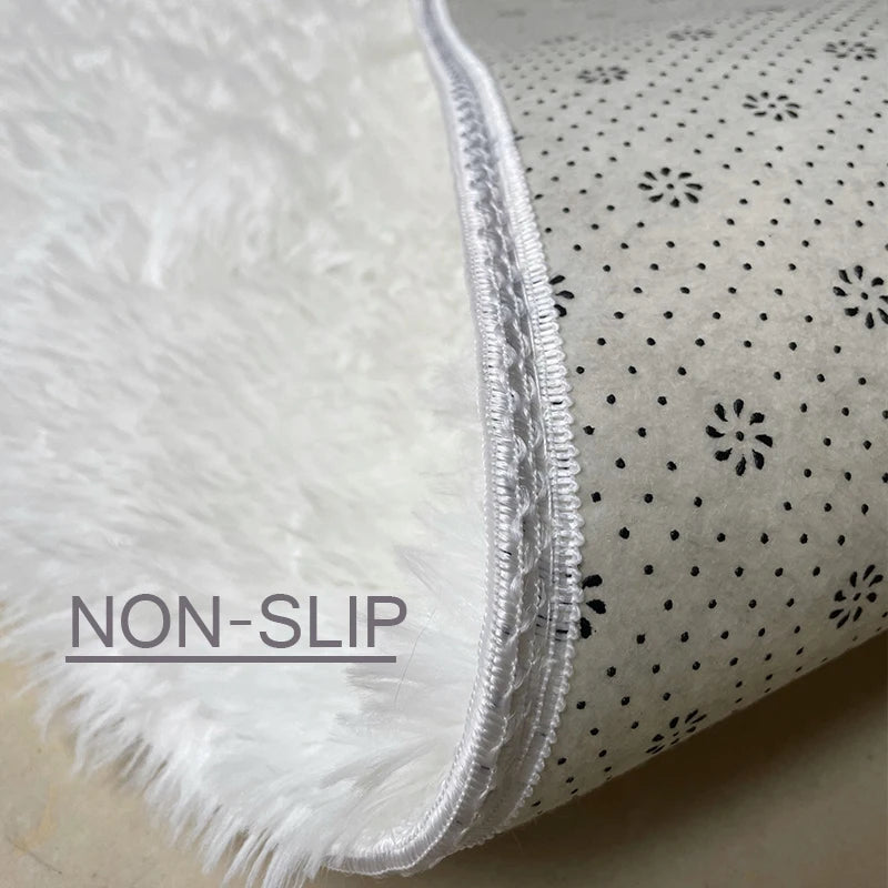 Round Plush Shag Carpet for Kids Room Decor