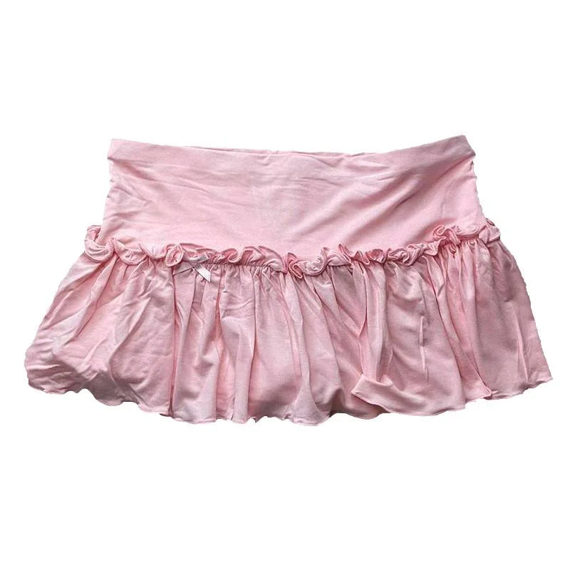Pink Polka Dot Mini Skirt for Women