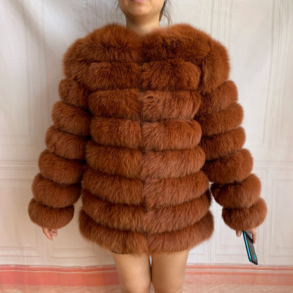 4in1 Real Fox Fur Coat for Women