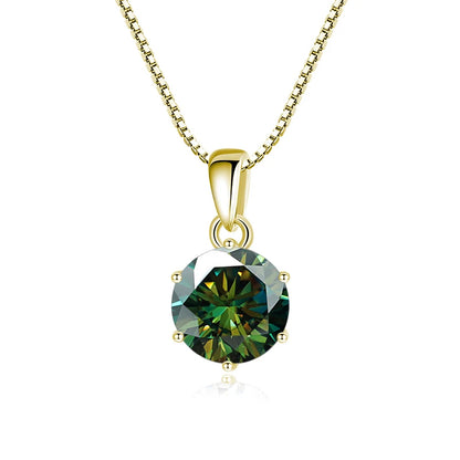 Moissanite Pendant Necklace 925 Sterling Silver Women