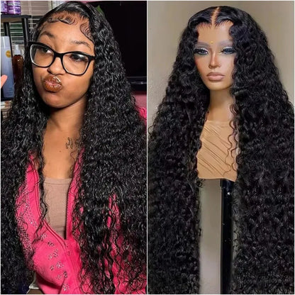 13x6 Deep Wave Human Hair Wig 250 Density 40 Inch