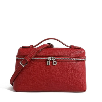 Lychee Grain Patent Leather Shoulder Bag for Women