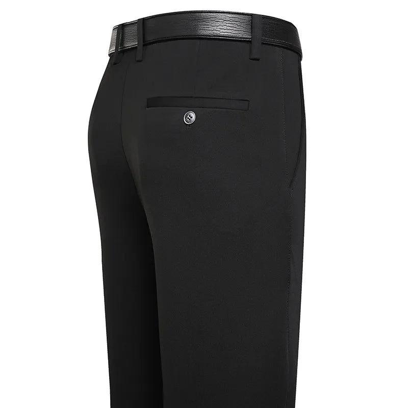 Men's Summer Casual Loose Straight Trousers Polyester