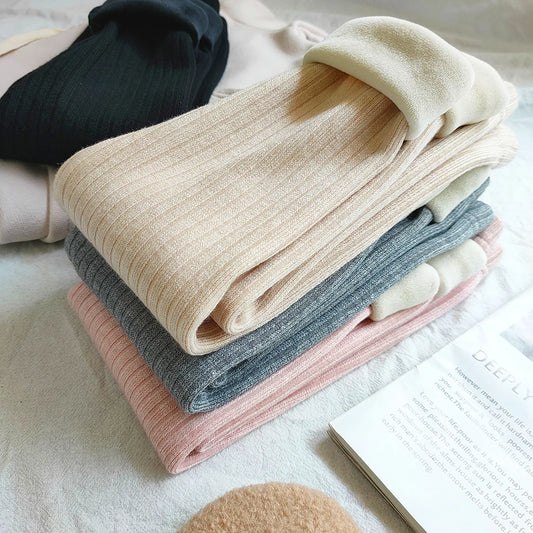 Warm Cashmere Pants for Girls Plus Velvet Trousers