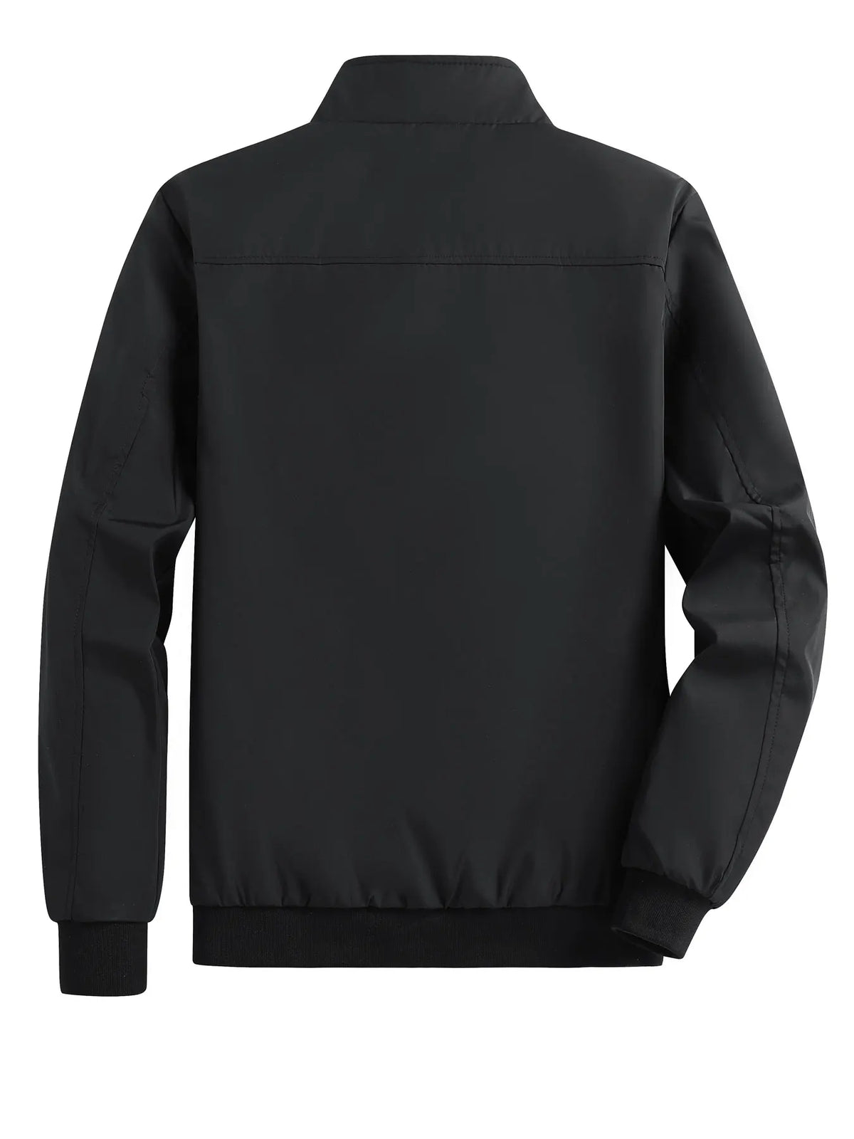 Men's Casual Zipper Jacket in Polyester for Spring and Autumn