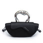 Solid PU Shoulder Bag with Hasp Compartment