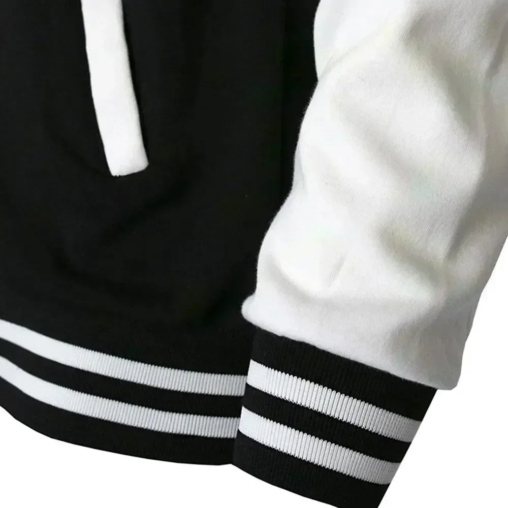 Men's Multi-Color Cotton Streetwear Baseball Jacket