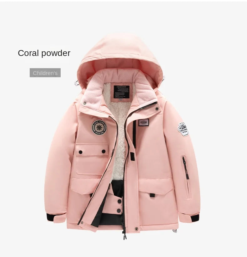 Winter Skiing Suit for Boys and Girls, Waterproof Polyester