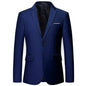Men's White Formal Suit Jacket with Long Sleeves