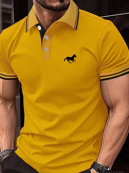 Men's Casual Short Sleeve Polo Shirt Summer Top