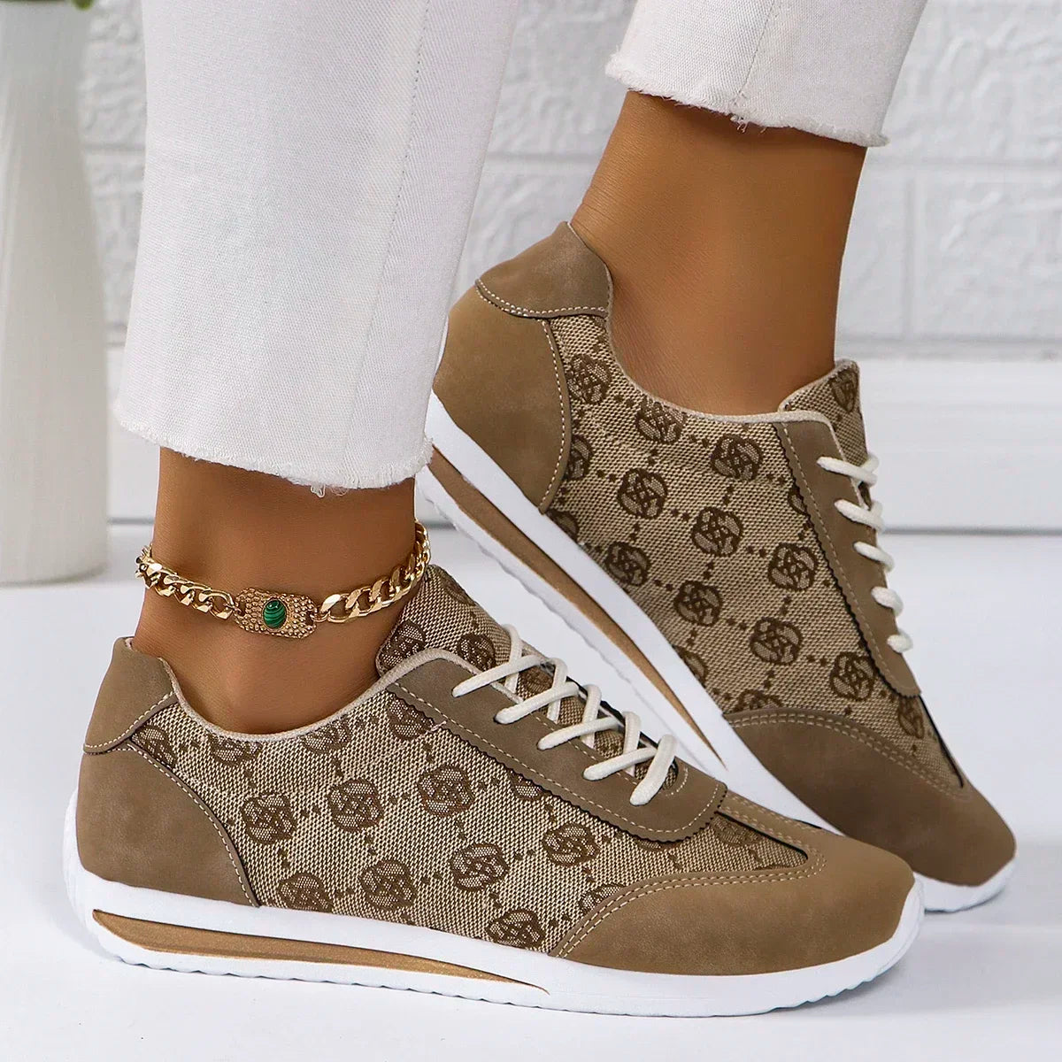 Breathable Cross Strap Sneakers for Women