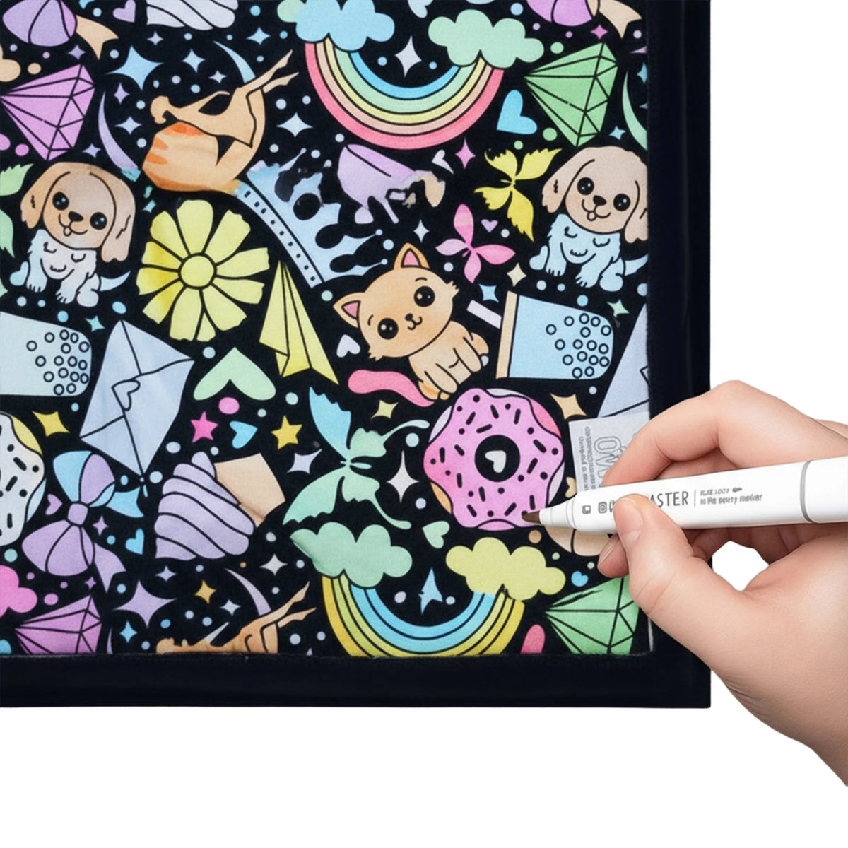 DIY Coloring Blanket 150x125cm Washable Velvet Art