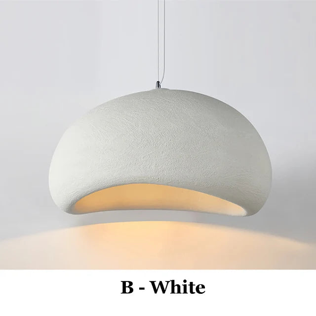 Nordic Wabi Sabi Pendant Lamp Brushed Nickel LED Chandelier