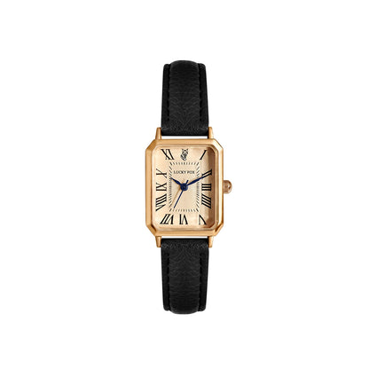 Fashion Retro Square Leather Strap Quartz Watch for Women