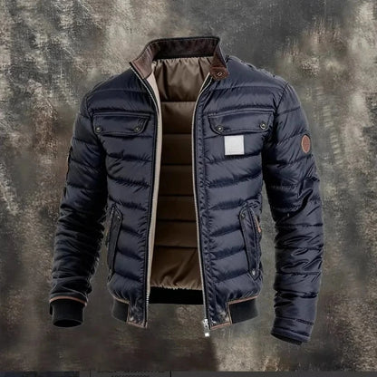 Men's Stand-up Collar Cotton Jacket Casual Warm Coat