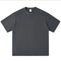 Black White Cotton T-Shirt Heavy-Duty Short Sleeves