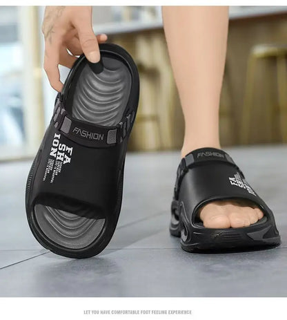 Men's Waterproof Slip On Sandals with Thick Sole