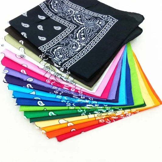 Unisex Polyester Paisley Bandana Hair Wrap