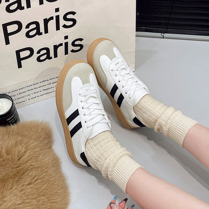 Women Lace-Up Casual Sneakers Breathable Tennis Shoes