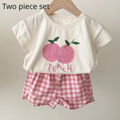 Cotton Toddler Summer Pajamas Set for Kids