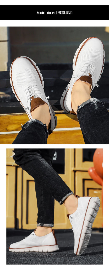 Men's Large Casual Fly-Weave Mesh Sports Shoes