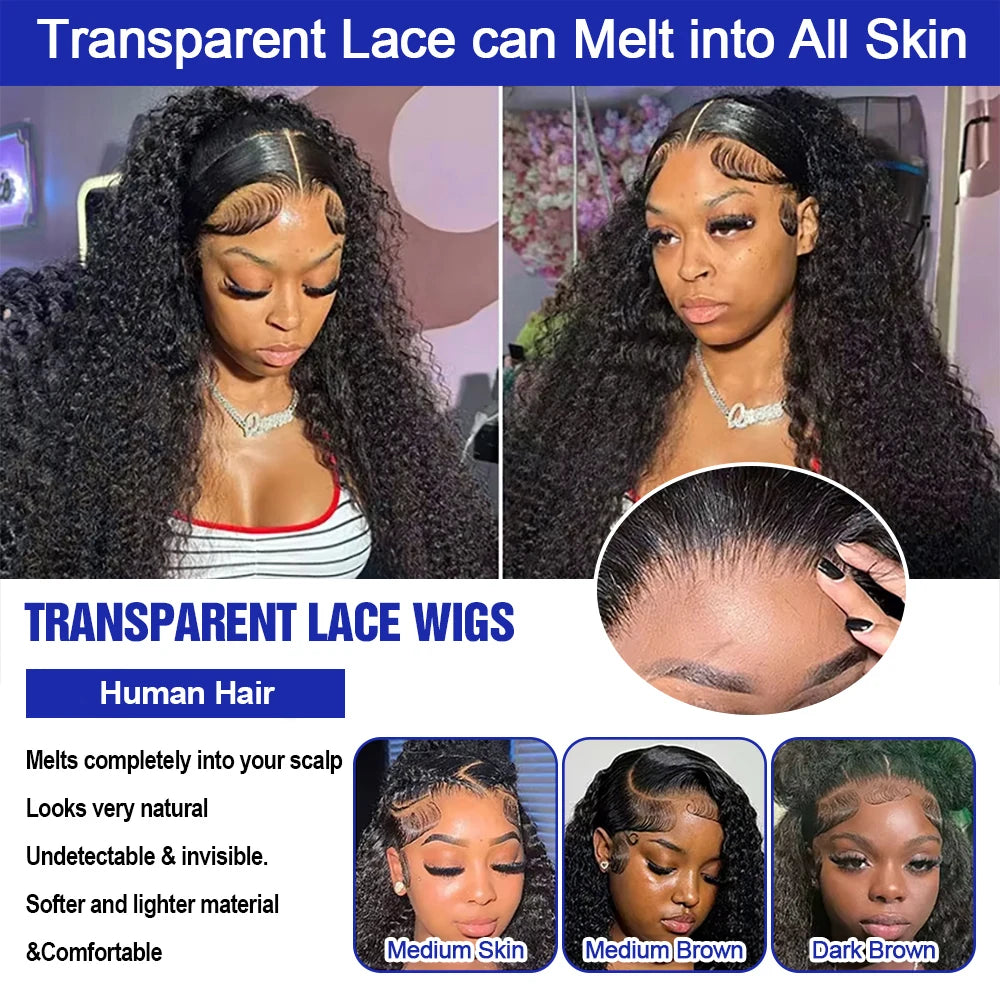 Jerry Curly 13x6 HD Lace Front Human Hair Wig 40 Inch
