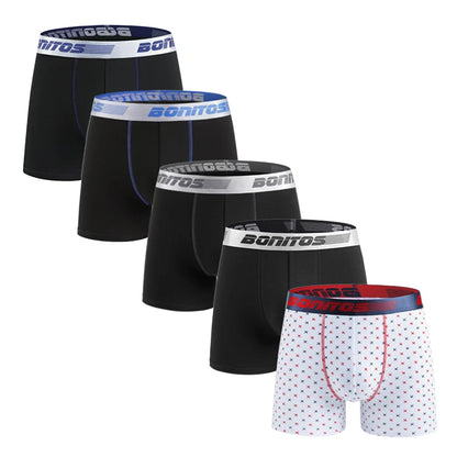 Men's Cotton Boxer Shorts Underwear Set of 5