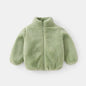 Plush Coat for Children in Solid Color