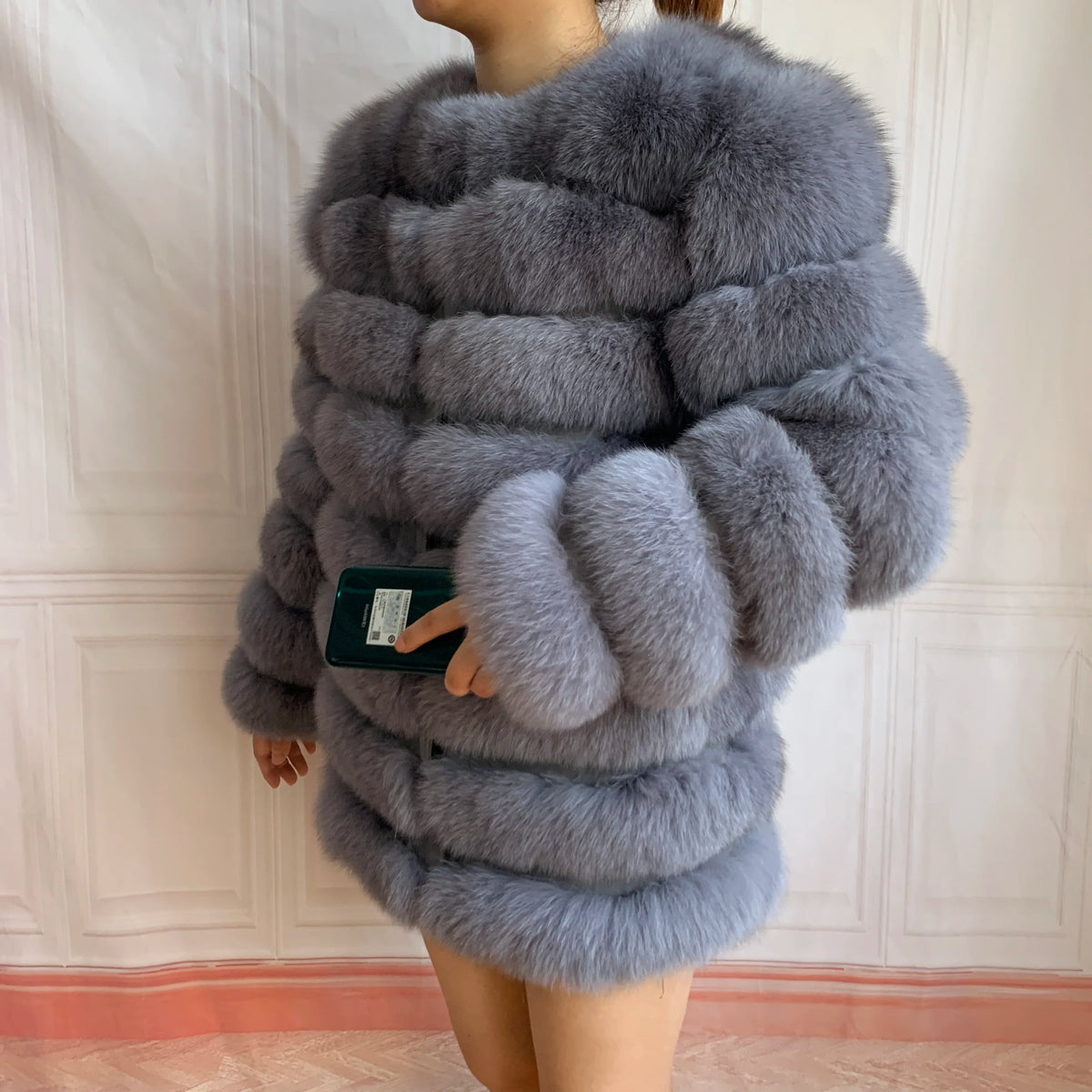 4in1 Real Fox Fur Coat for Women