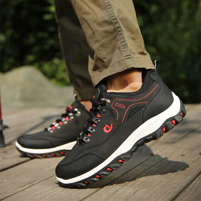 Men's Leather Casual Sneakers for Tennis and Walking