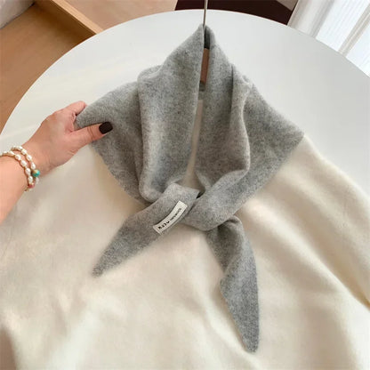 Wool Triangle Scarf for Women - Multi-functional Knitted Scarf