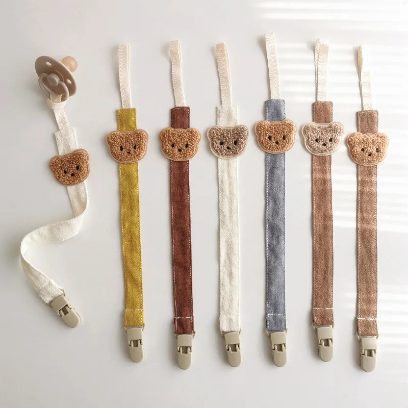 Cute Bear Baby Pacifier Chain Clip Holder