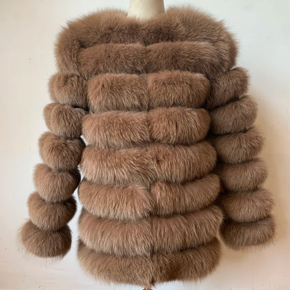 4in1 Real Fox Fur Coat for Women