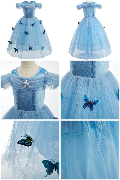 Kids Princess Dress Cinderella Cosplay Costume for Girls