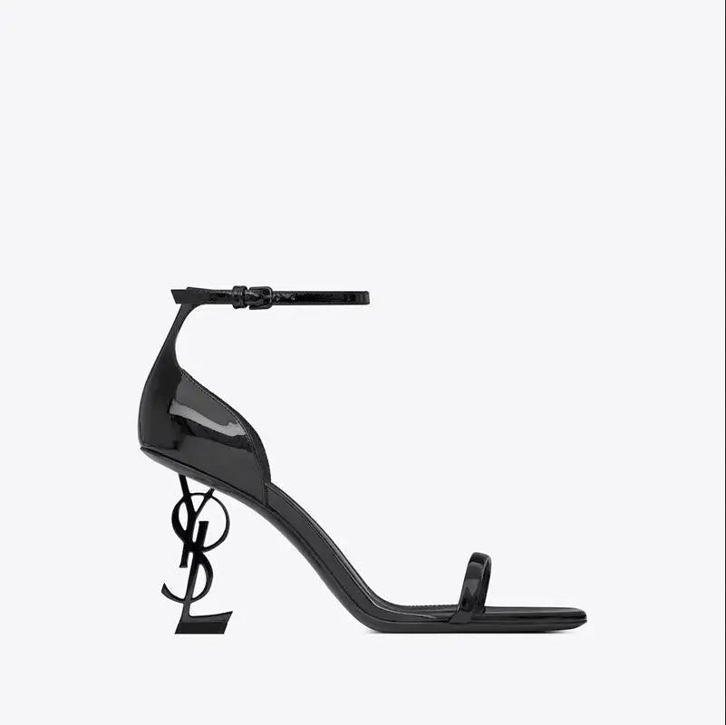 Elegant Red Wine High Heel Sandals with Unique Strap