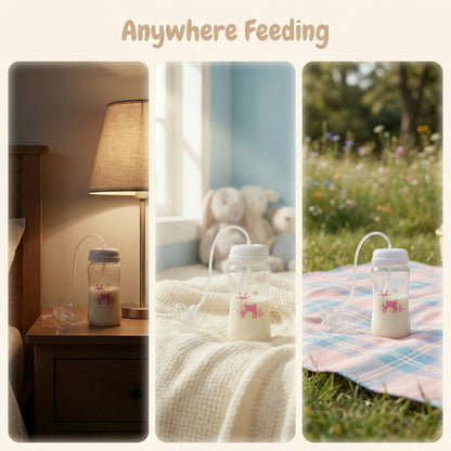 300ML Wide-neck Baby Bottle with Anti-Drop Gravity Ball