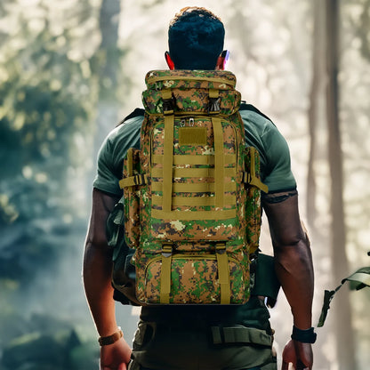 80L Tactical Mountaineering Backpack for Hiking Camping